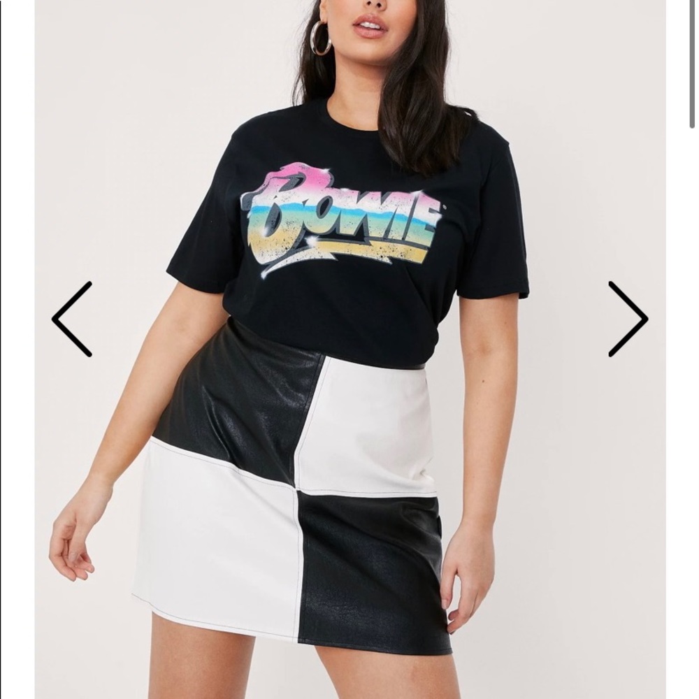 Nasty Gal black and white skirt size 12